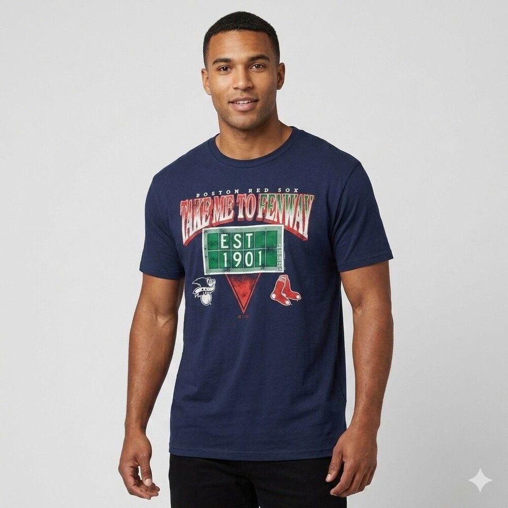 Boston Red Sox "Take Me To Fenway" NWT T-Shirt Blue Mens XL Short Sleeve